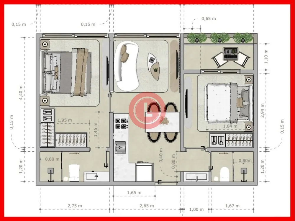 Apartamento, 2 quartos, 48 m² - Foto 3