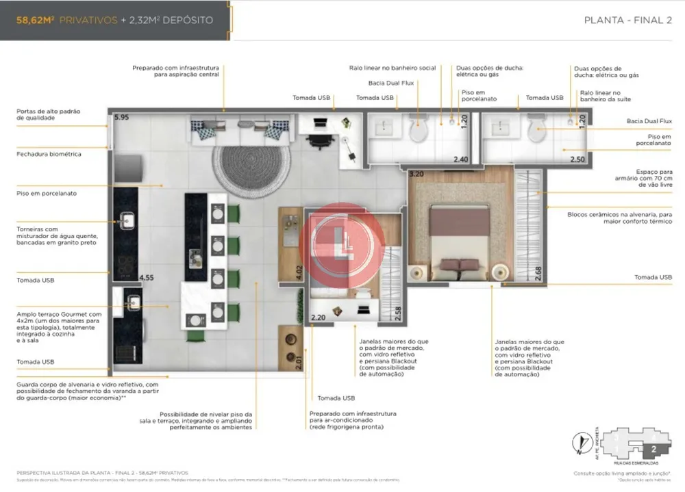 Apartamento, 2 quartos, 58 m² - Foto 12