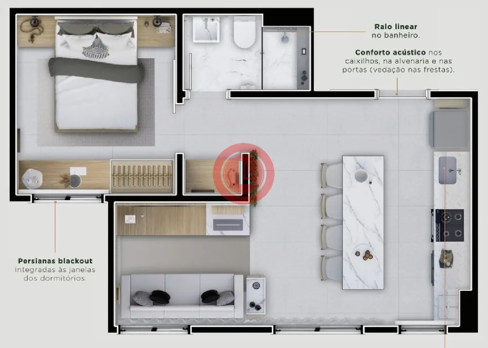 Apartamento, 2 quartos, 35 m² - Foto 20