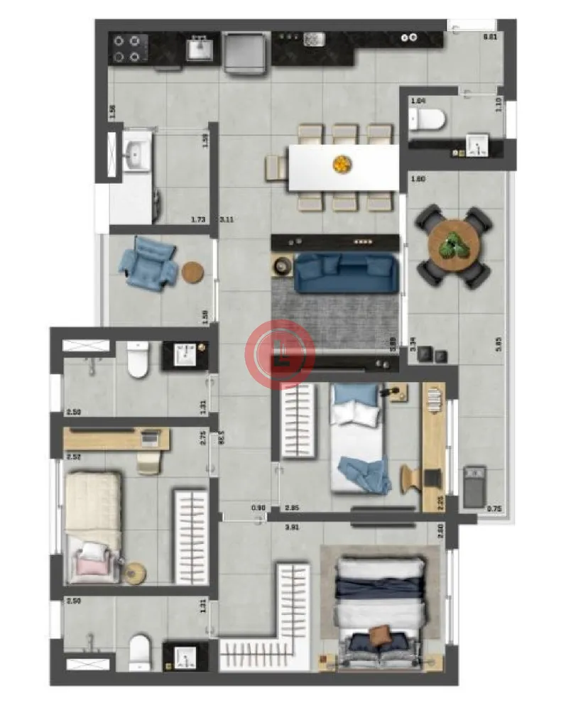 Apartamento, 3 quartos, 85 m² - Foto 1