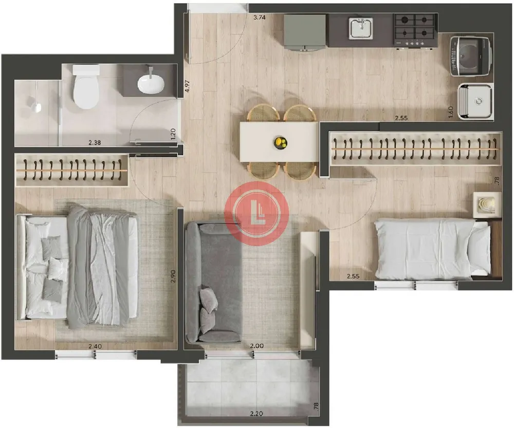 Apartamento, 2 quartos, 36 m² - Foto 11