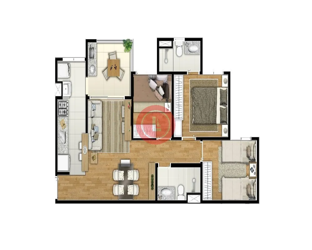 Apartamento, 3 quartos, 65 m² - Foto 7