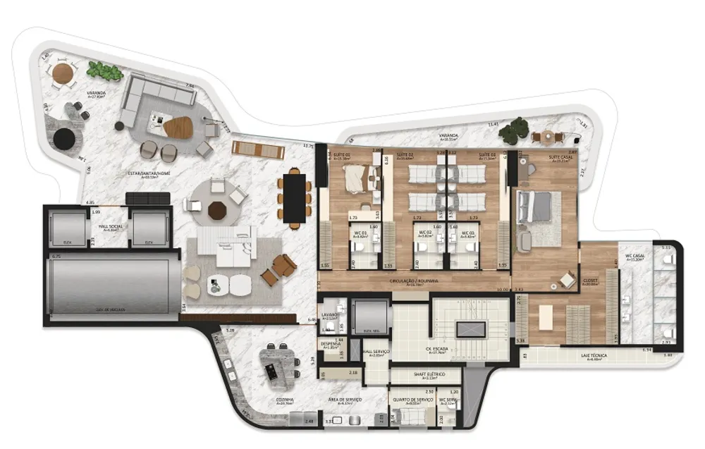 Apartamento, 4 quartos, 362 m² - Foto 2