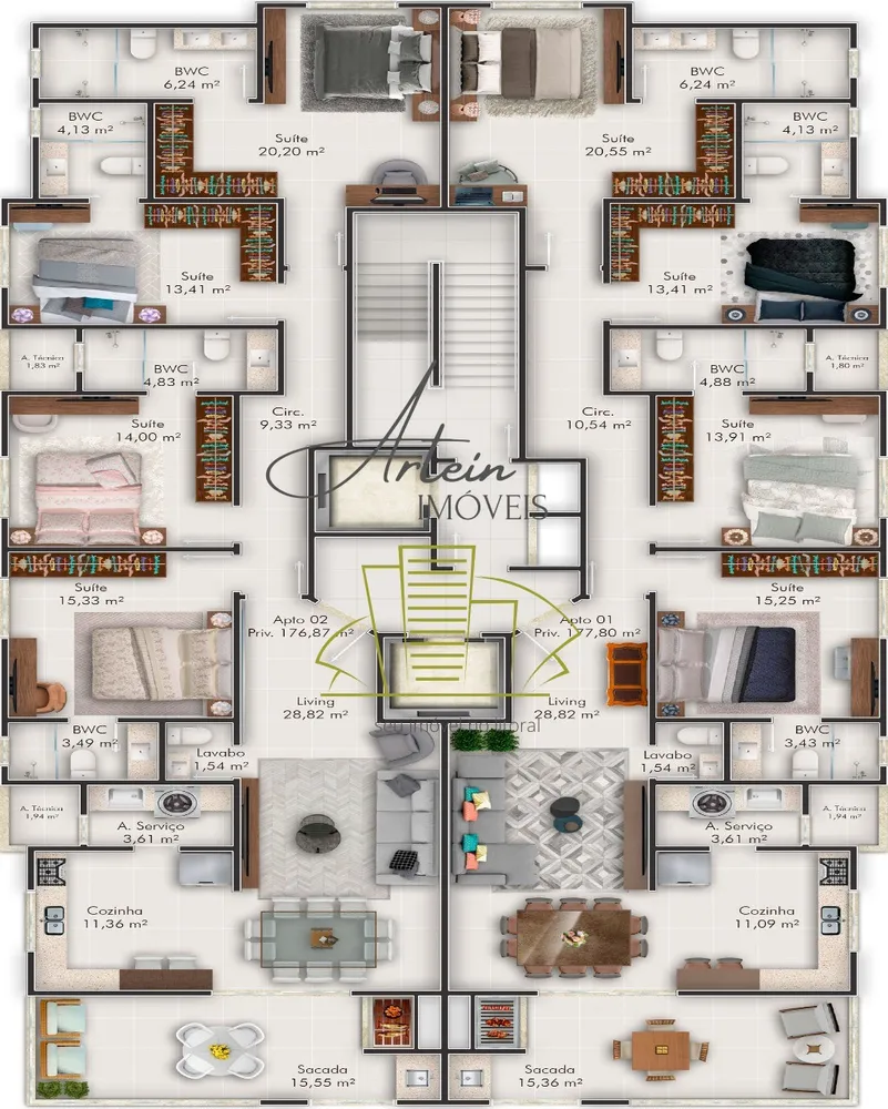 Apartamento, 3 quartos, 127 m² - Foto 9