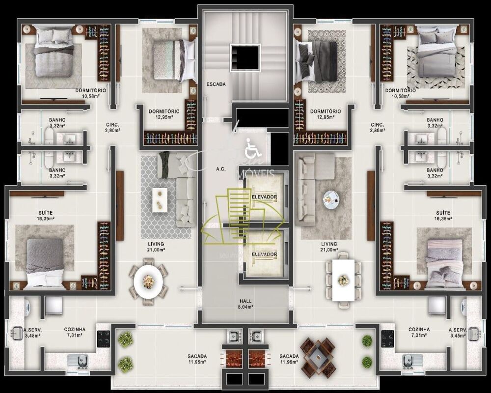 Apartamento, 3 quartos, 105 m² - Foto 5