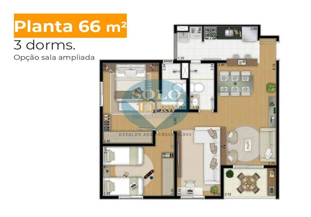 Apartamento, 3 quartos, 66 m² - Foto 16