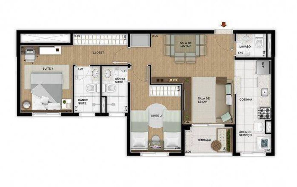 Apartamento para alugar com 2 quartos, 62m² - Foto 28
