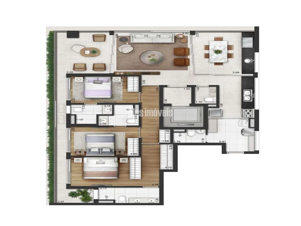 Apartamento, 3 quartos, 294 m² - Foto 1