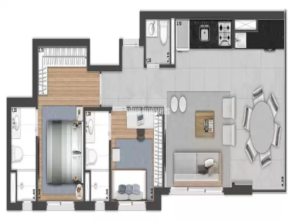 Apartamento, 1 quarto, 65 m² - Foto 15