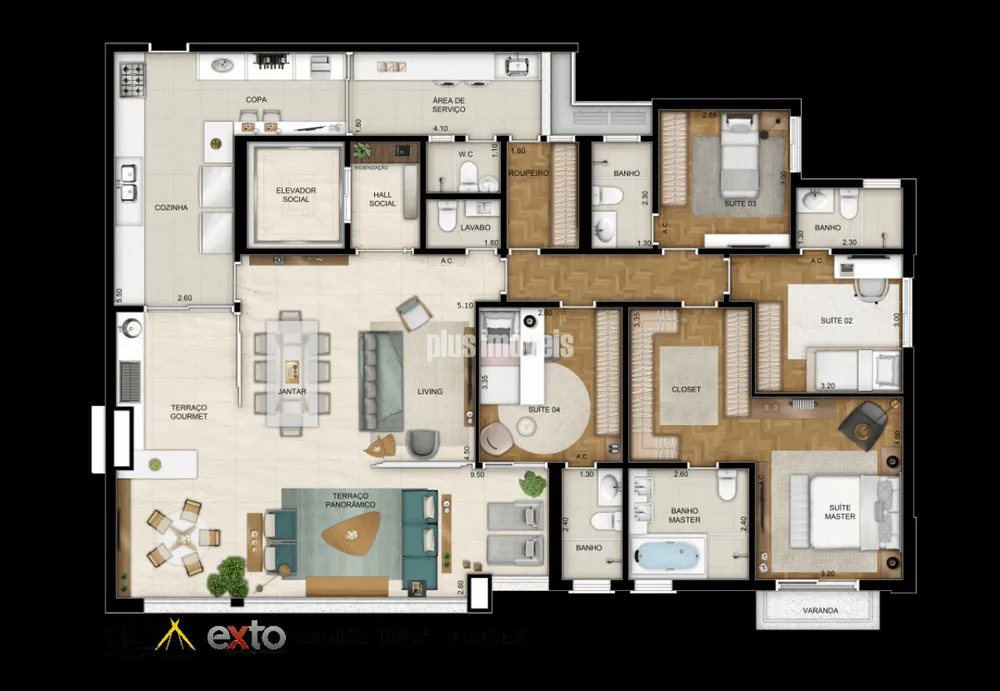 Apartamento, 4 quartos, 186 m² - Foto 4