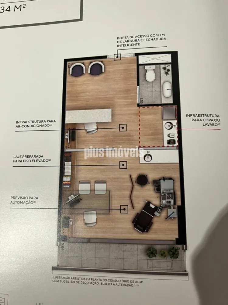 Sala-Conjunto, 34 m² - Foto 3
