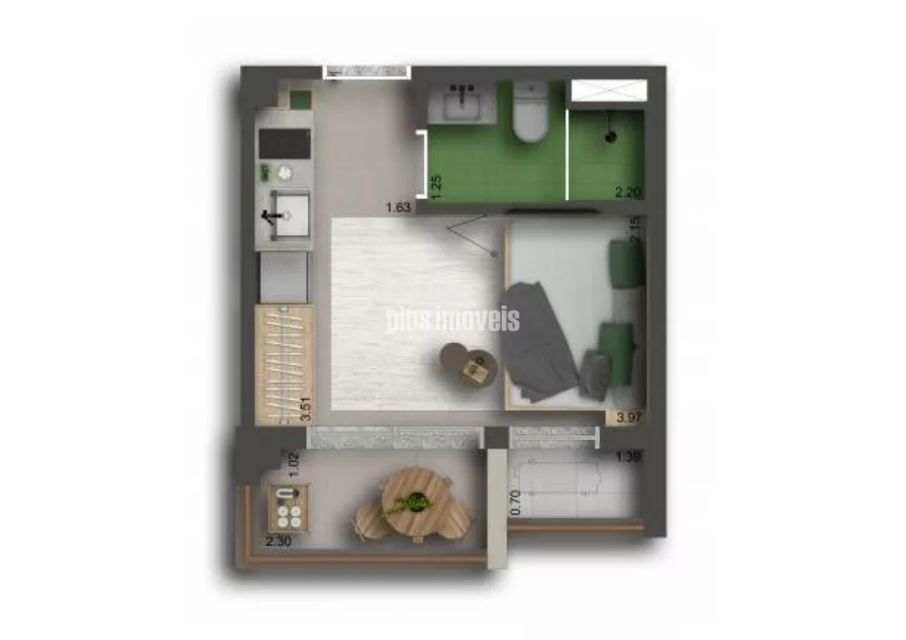 Apartamento à venda com 1 quarto, 22m² - Foto 7