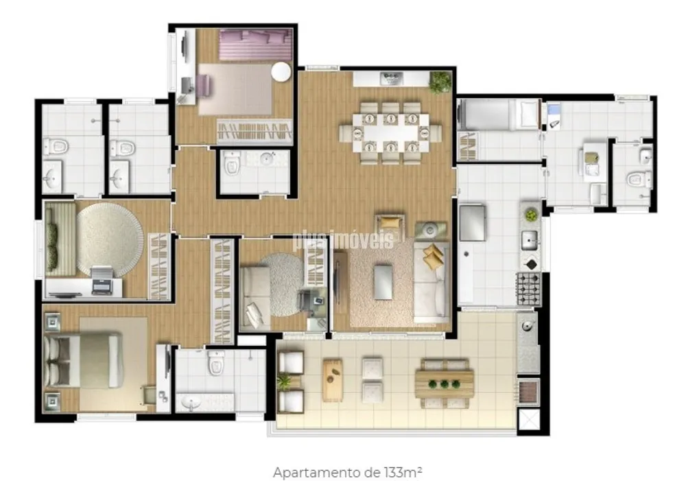 Apartamento, 3 quartos, 133 m² - Foto 12