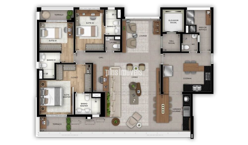 Apartamento, 3 quartos, 160 m² - Foto 6