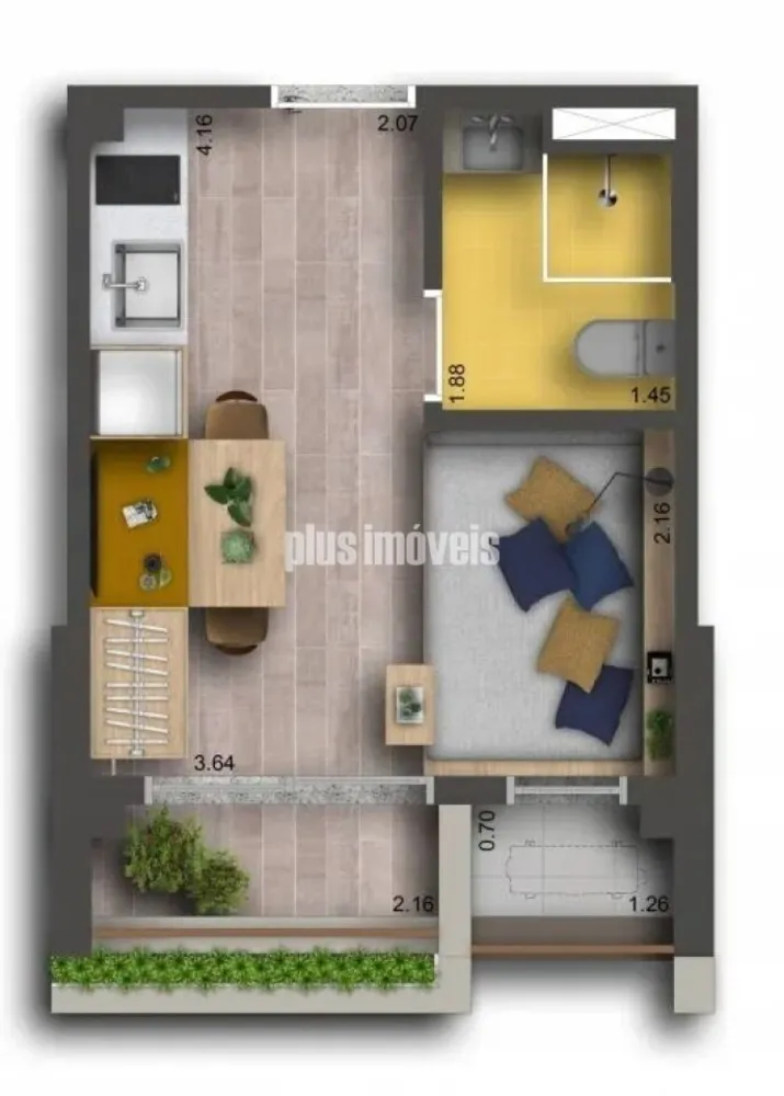 Apartamento, 1 quarto, 21 m² - Foto 6