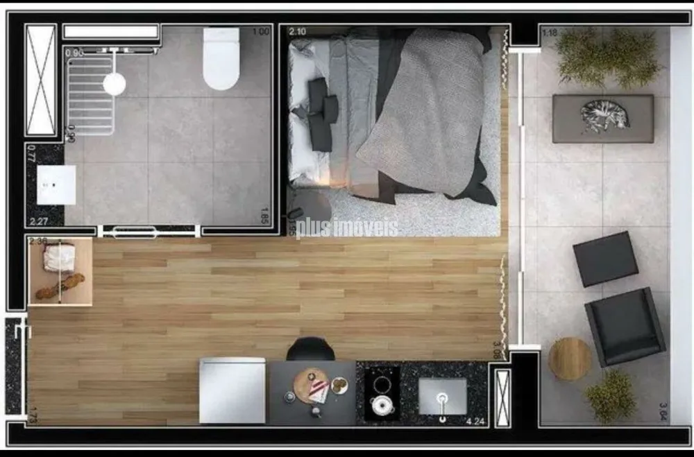 Apartamento, 1 quarto, 25 m² - Foto 4