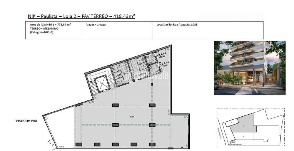 Loja-Salão, 775 m² - Foto 2