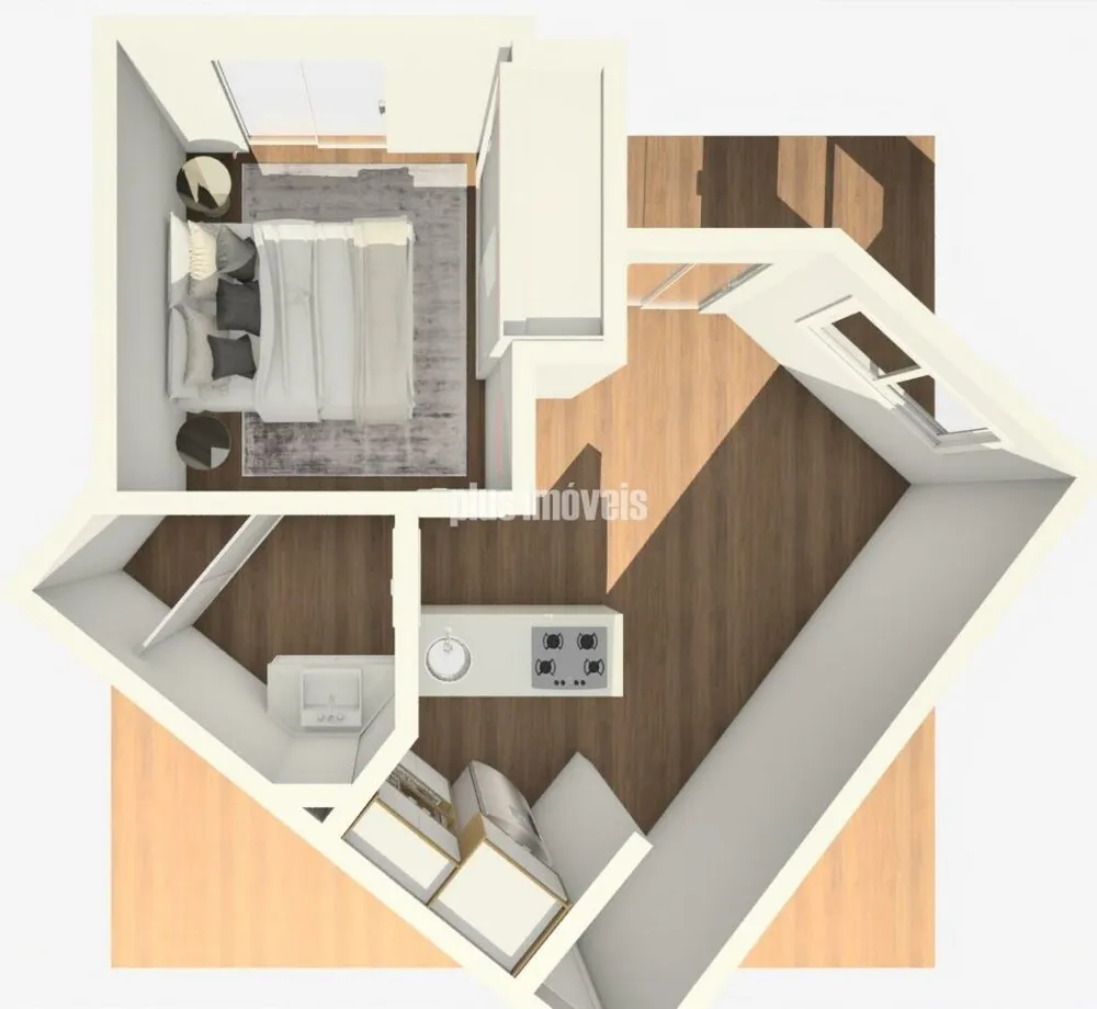 Apartamento, 1 quarto, 39 m² - Foto 3