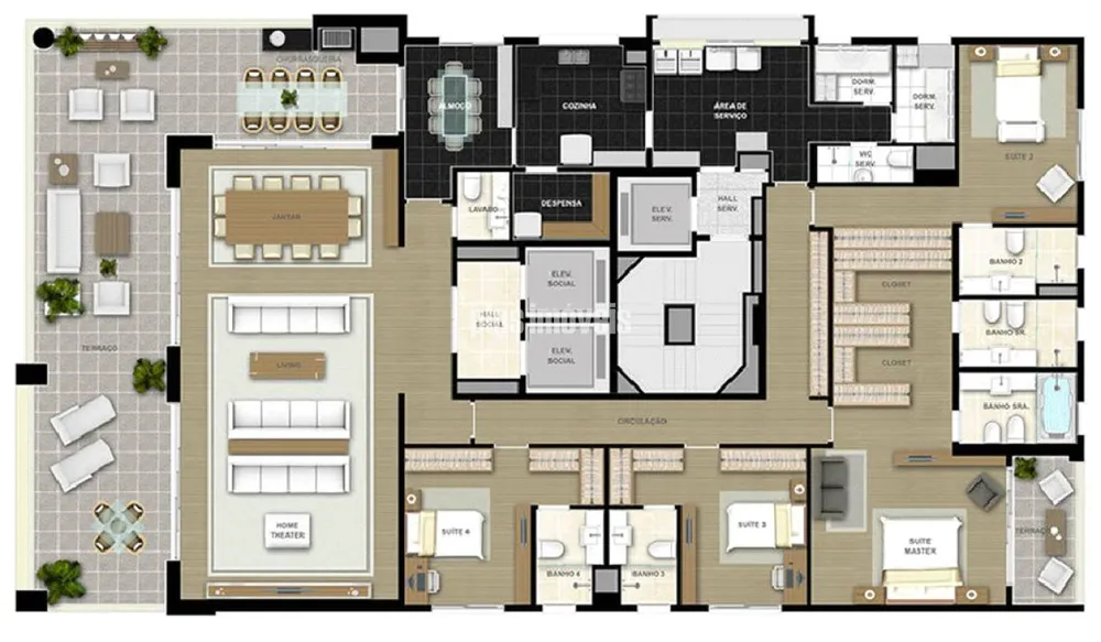 Apartamento, 4 quartos, 226 m² - Foto 2