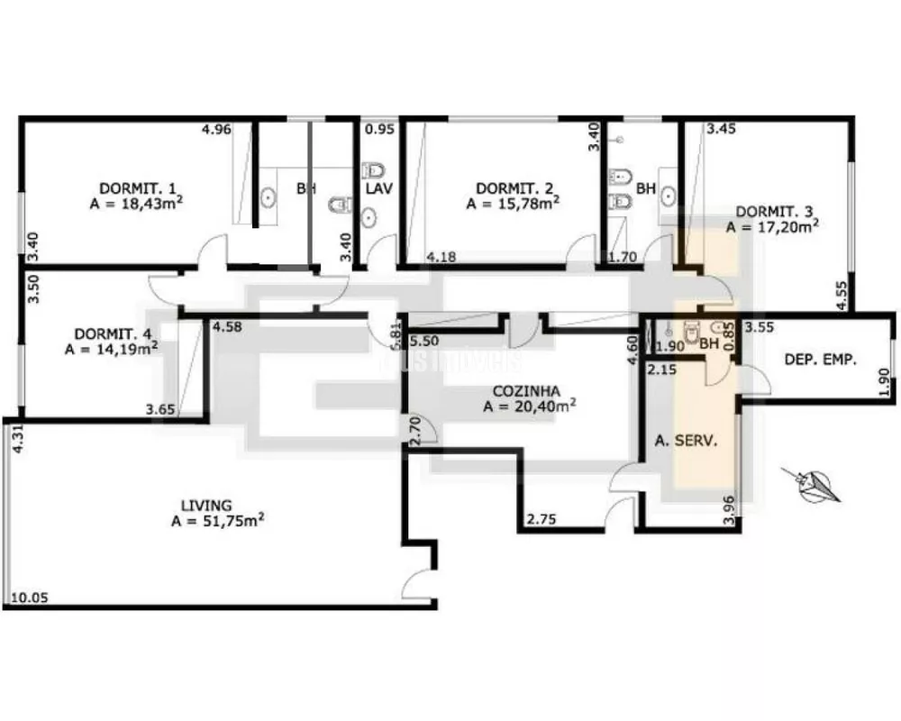 Apartamento, 4 quartos, 222 m² - Foto 2