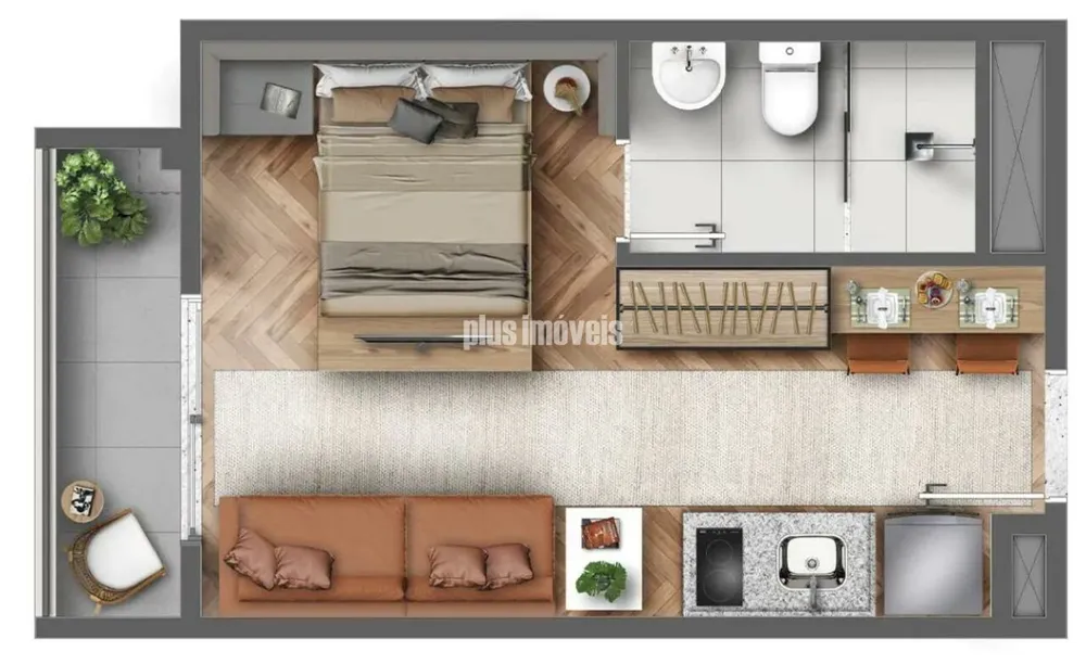 Kitnet-Studio, 25 m² - Foto 4