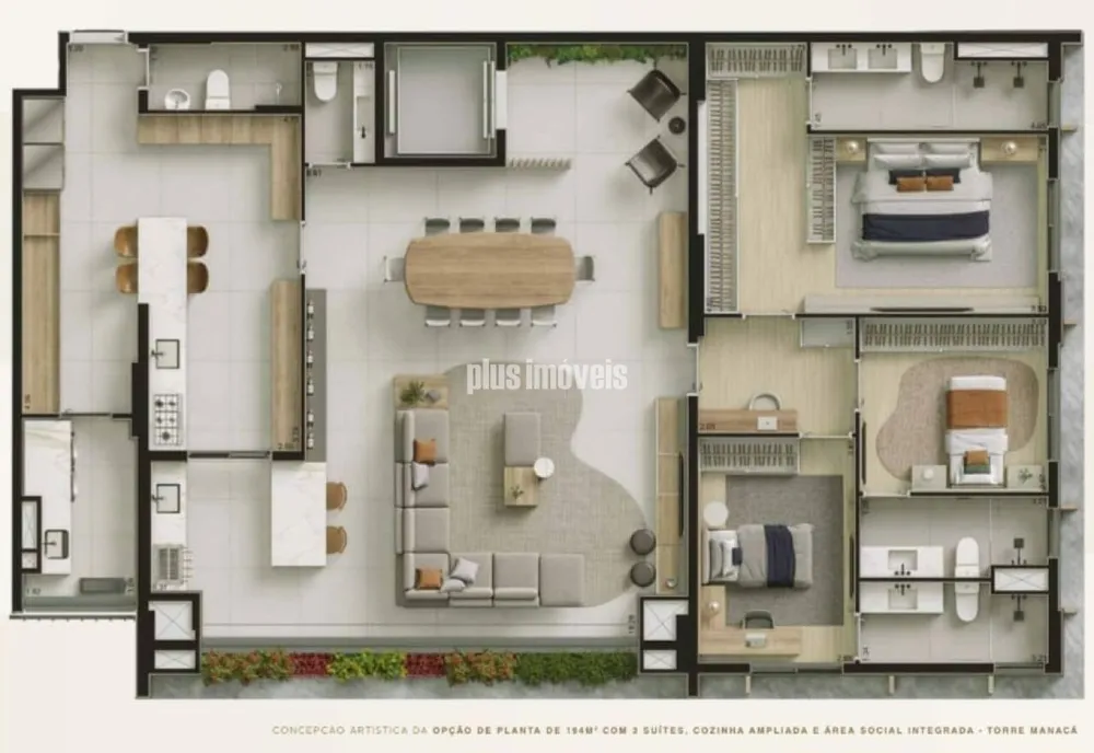 Apartamento, 3 quartos, 194 m² - Foto 2