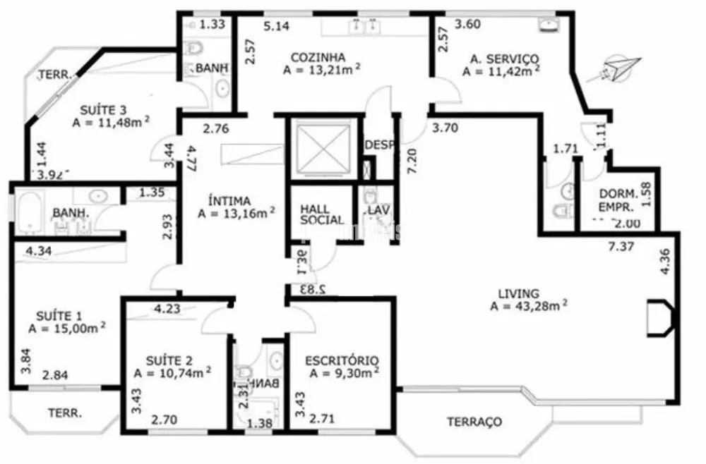 Apartamento, 3 quartos, 190 m² - Foto 2