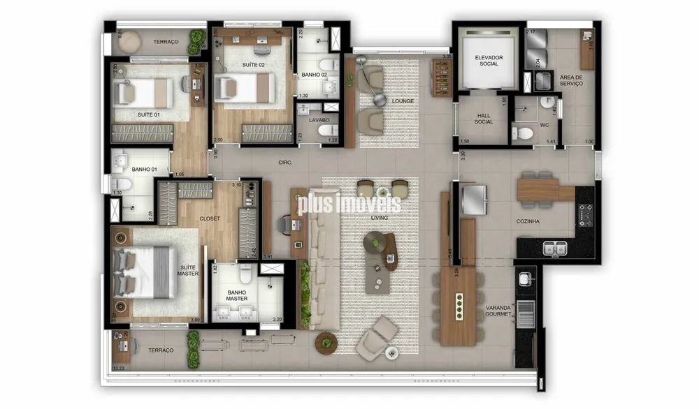 Apartamento, 3 quartos, 160 m² - Foto 4