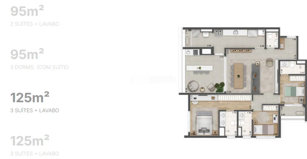 Apartamento, 3 quartos, 125 m² - Foto 4