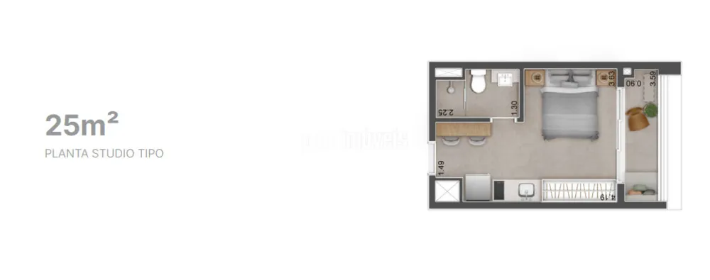 Apartamento, 1 quarto, 26 m² - Foto 4