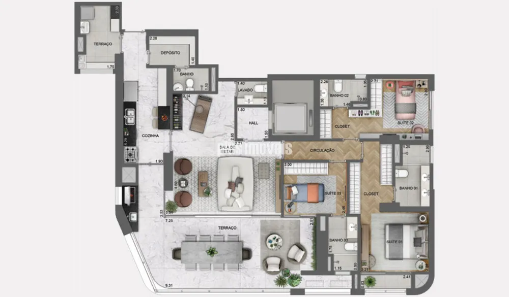 Apartamento, 3 quartos, 167 m² - Foto 4