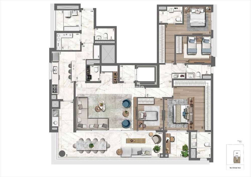 Apartamento, 4 quartos, 213 m² - Foto 6