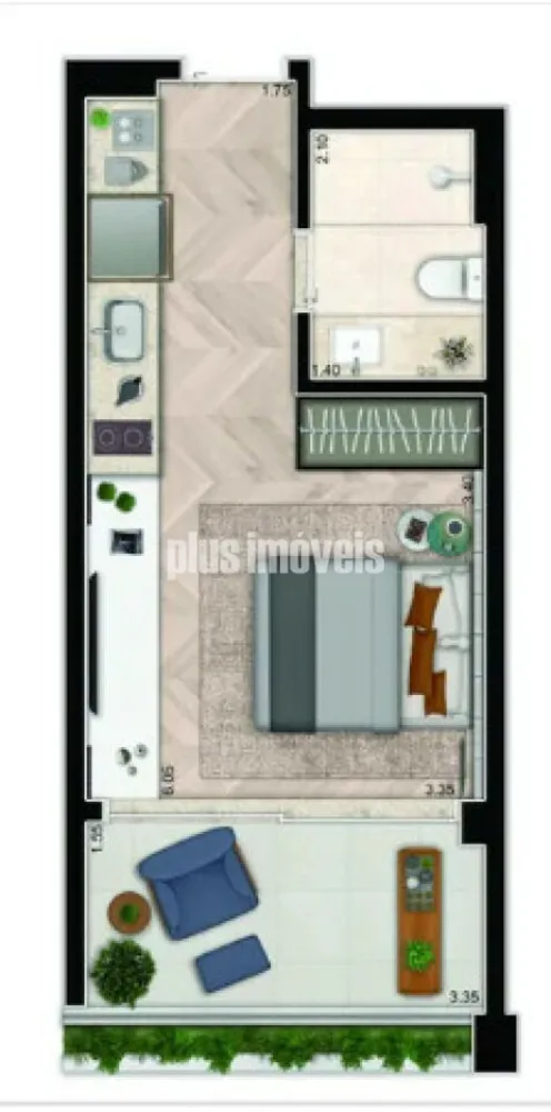 Kitnet-Studio, 29 m² - Foto 4