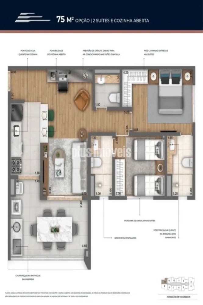 Apartamento, 2 quartos, 76 m² - Foto 4