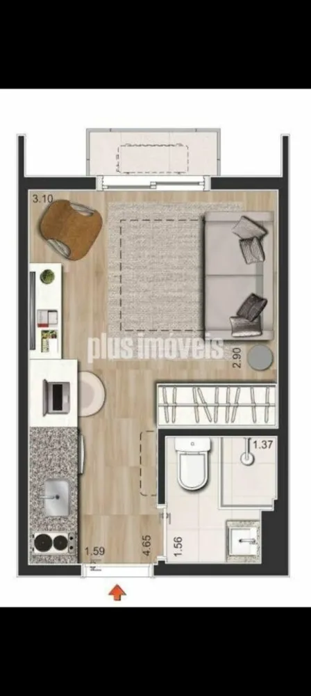 Kitnet-Studio, 16 m² - Foto 4