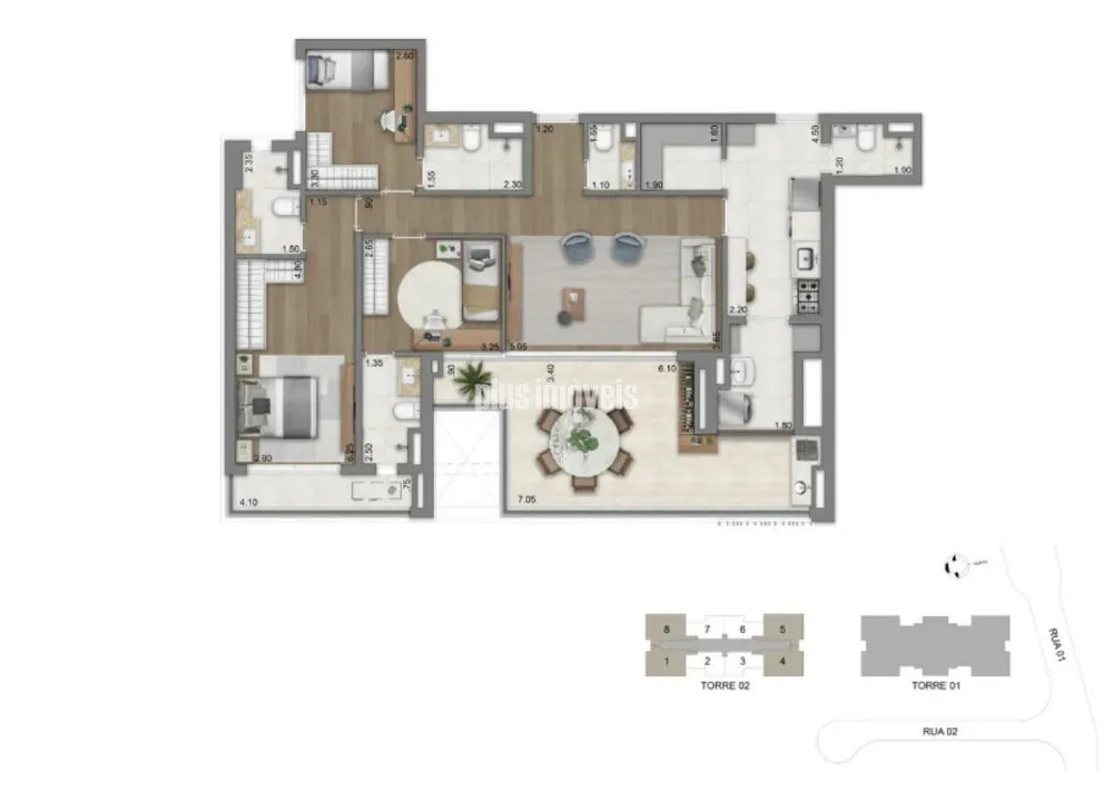 Apartamento, 3 quartos, 134 m² - Foto 1