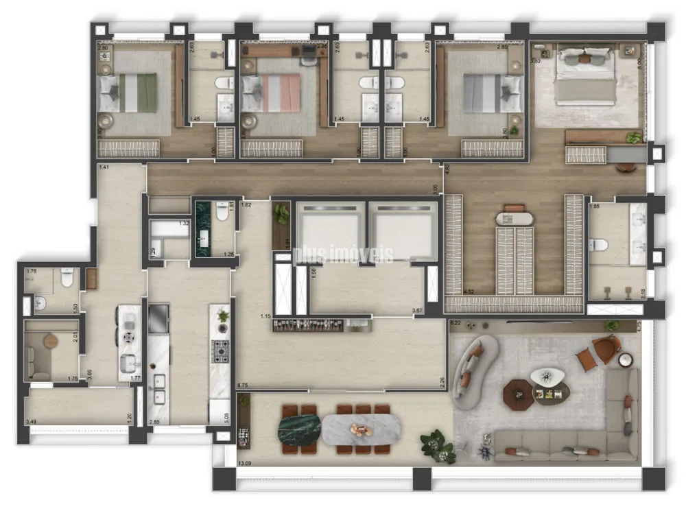 Apartamento, 4 quartos, 263 m² - Foto 3