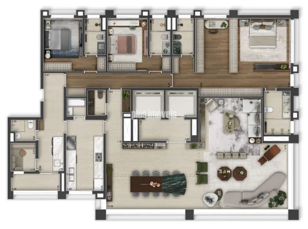 Apartamento, 4 quartos, 263 m² - Foto 4