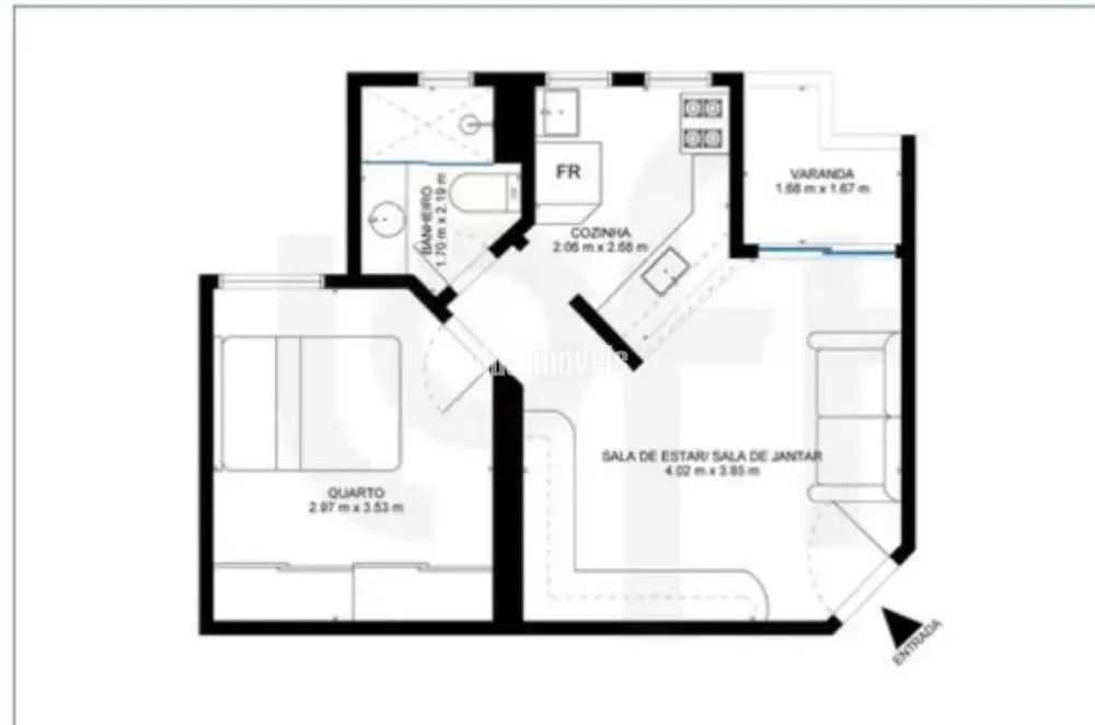 Apartamento, 1 quarto, 38 m² - Foto 4