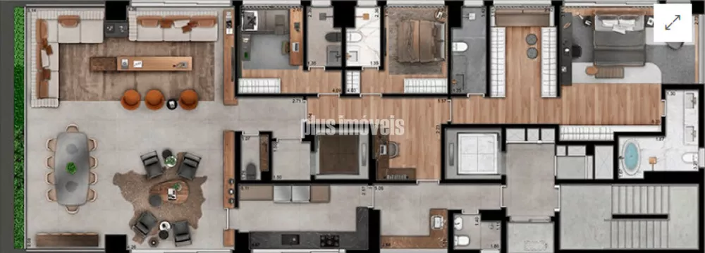 Apartamento à venda com 4 quartos, 253m² - Foto 4