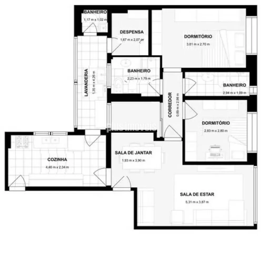 Apartamento, 2 quartos, 85 m² - Foto 7