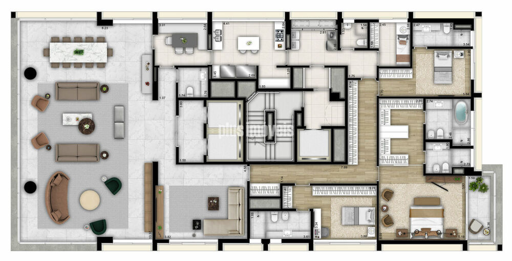 Apartamento, 4 quartos, 359 m² - Foto 2
