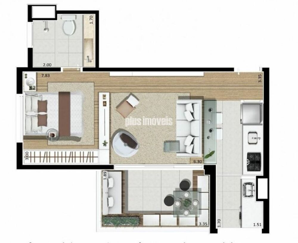 Apartamento, 1 quarto, 45 m² - Foto 5