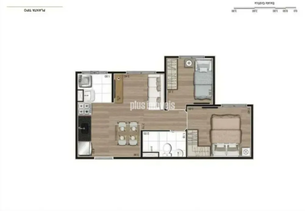 Apartamento, 2 quartos, 36 m² - Foto 3