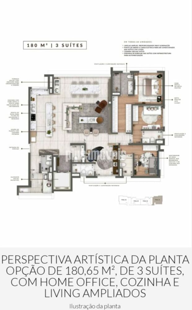 Apartamento à venda com 4 quartos, 180m² - Foto 4