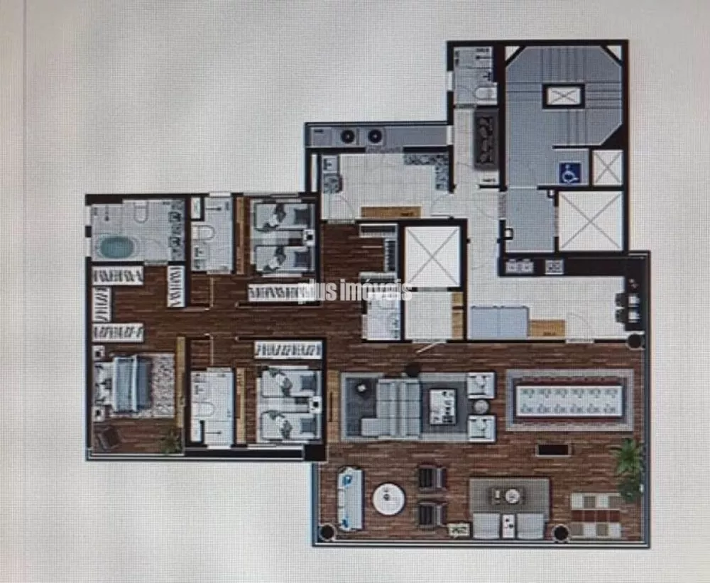 Apartamento à venda com 3 quartos, 205m² - Foto 2