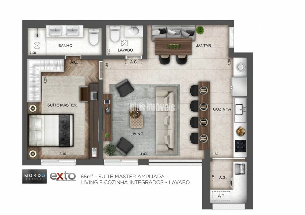 Apartamento, 2 quartos, 65 m² - Foto 12