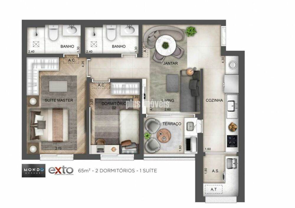 Apartamento, 2 quartos, 65 m² - Foto 5