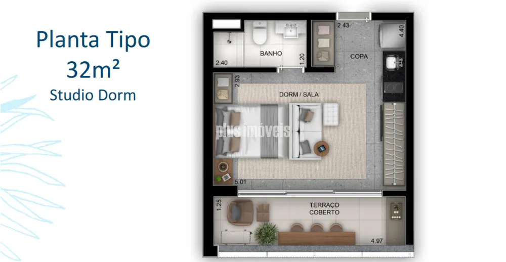 Apartamento, 1 quarto, 32 m² - Foto 6