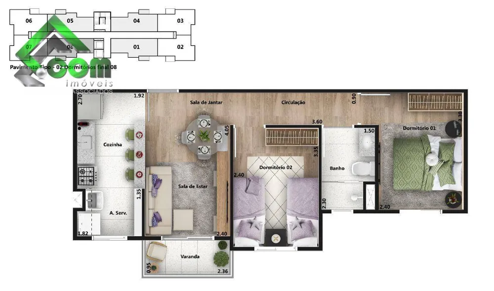 Apartamento, 2 quartos, 66 m² - Foto 4